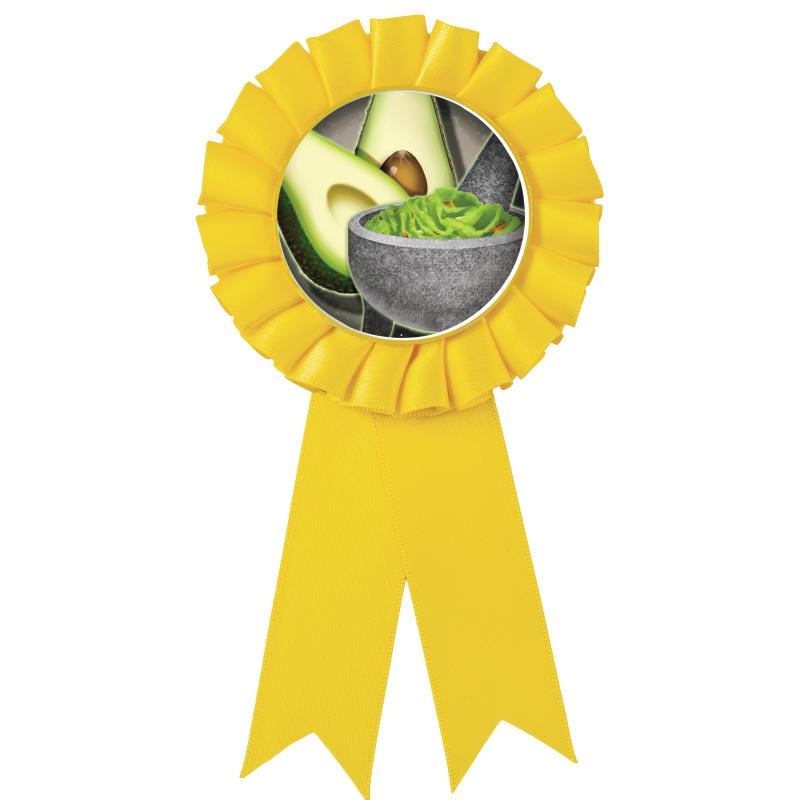 YELLOW MYLAR ROSETTES