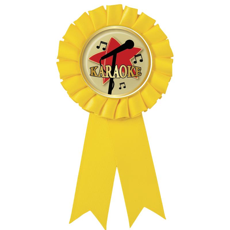 YELLOW MYLAR ROSETTES