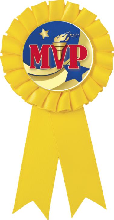Color Insert Rosette Mvp Ribbons Yellow Rosette Mvp Ribbon
