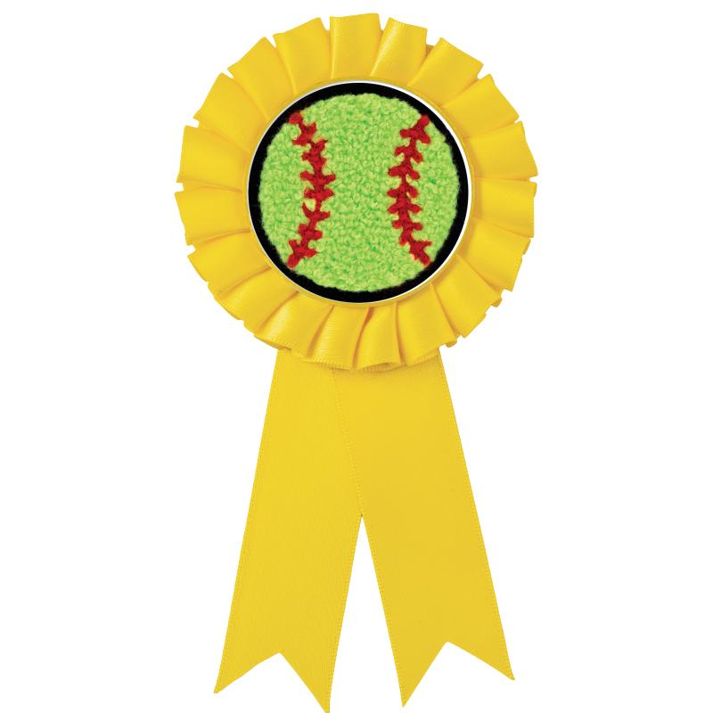 YELLOW MYLAR ROSETTES