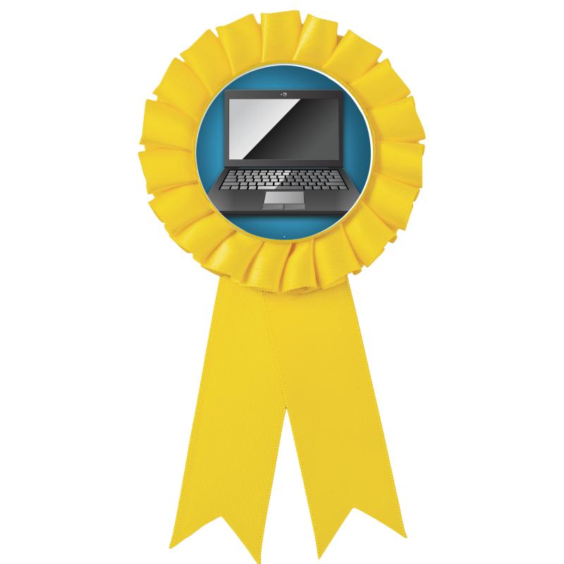 YELLOW MYLAR ROSETTES