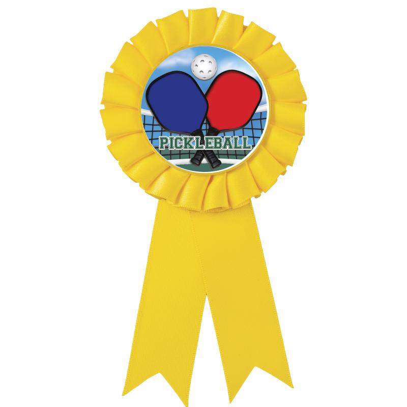 YELLOW MYLAR ROSETTES