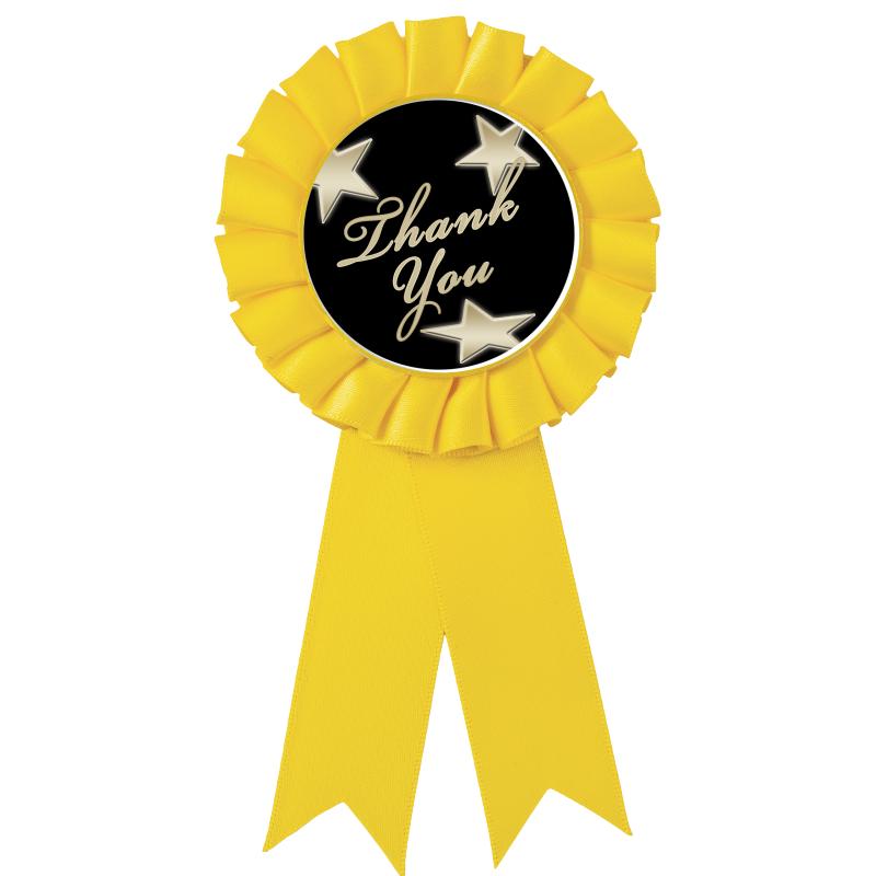 YELLOW MYLAR ROSETTES