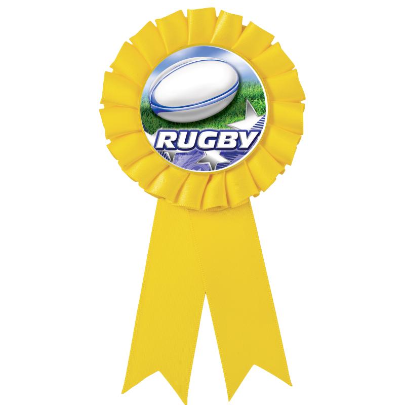 YELLOW MYLAR ROSETTES