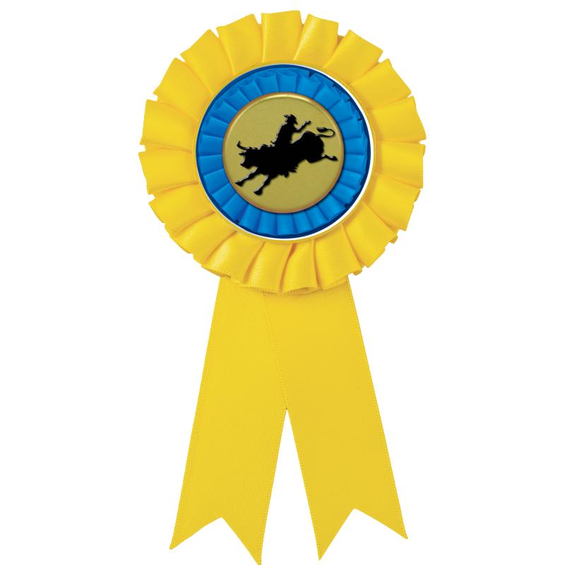 YELLOW MYLAR ROSETTES