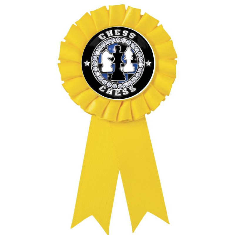 YELLOW MYLAR ROSETTES