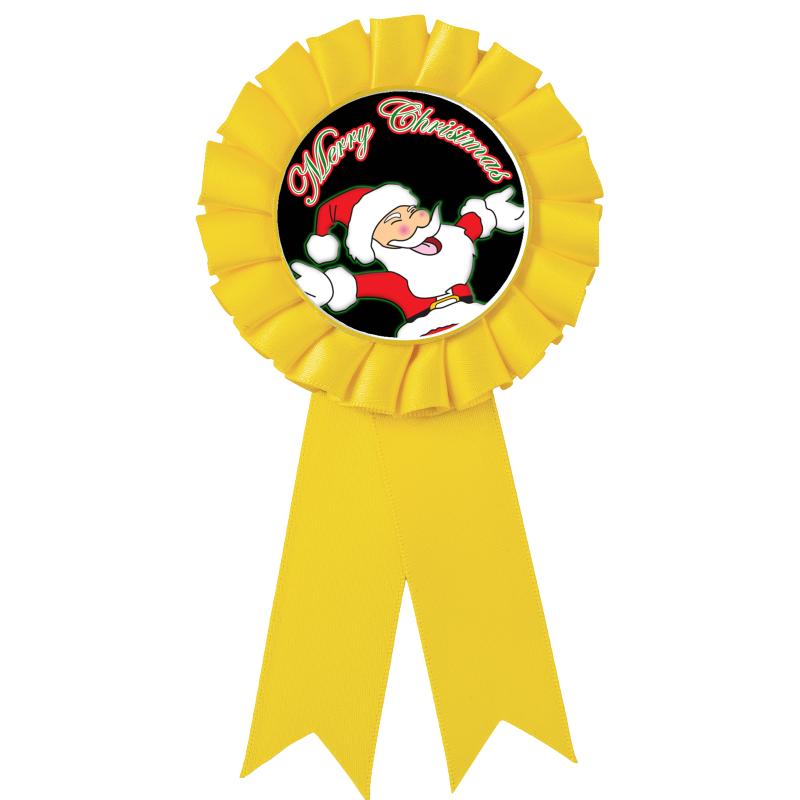 YELLOW MYLAR ROSETTES