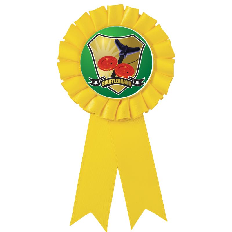 YELLOW MYLAR ROSETTES