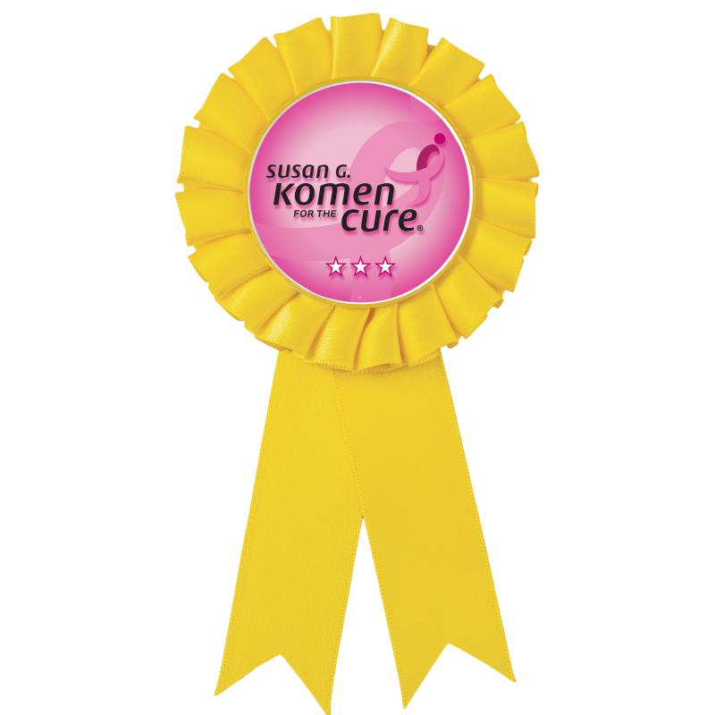 YELLOW MYLAR ROSETTES