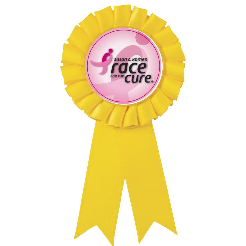 YELLOW MYLAR ROSETTES