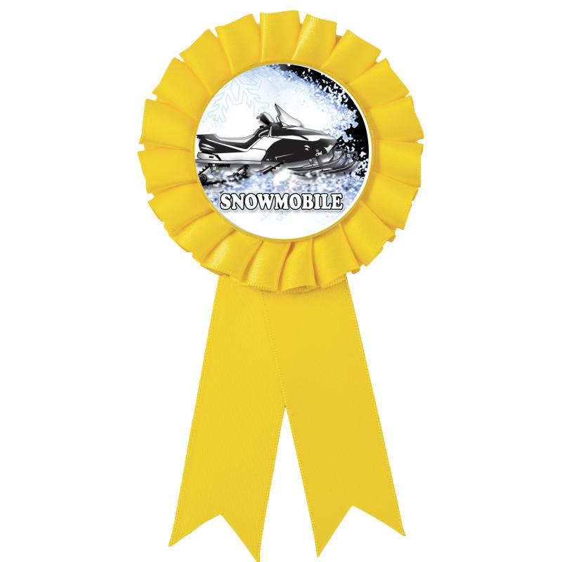 YELLOW MYLAR ROSETTES