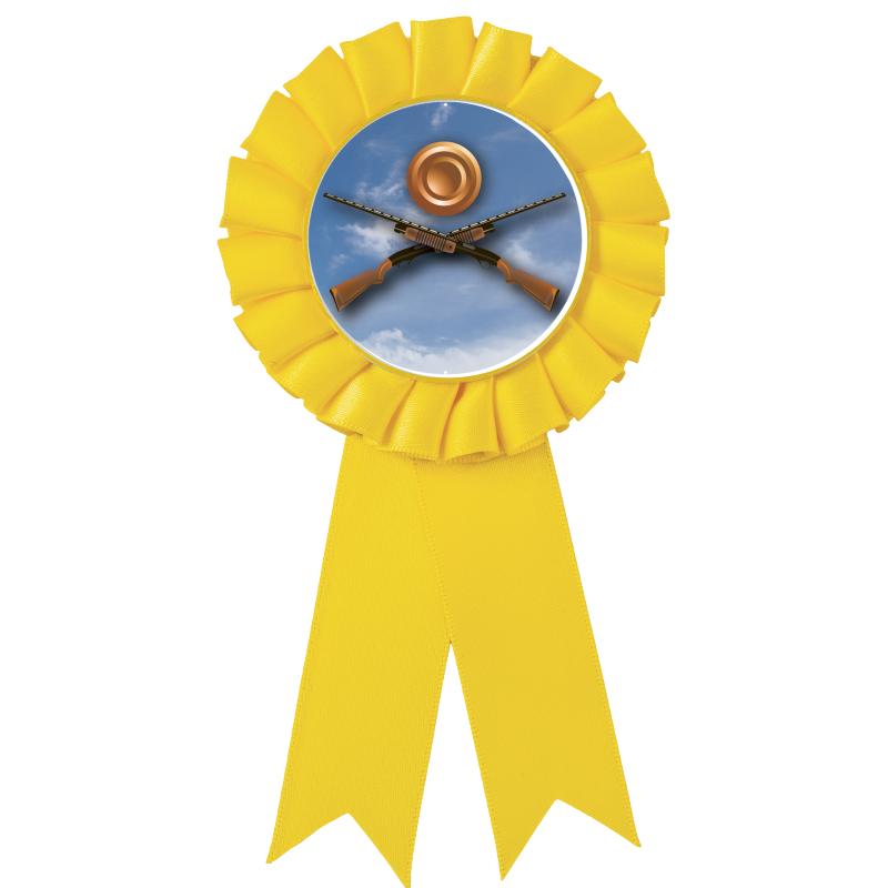 YELLOW MYLAR ROSETTES