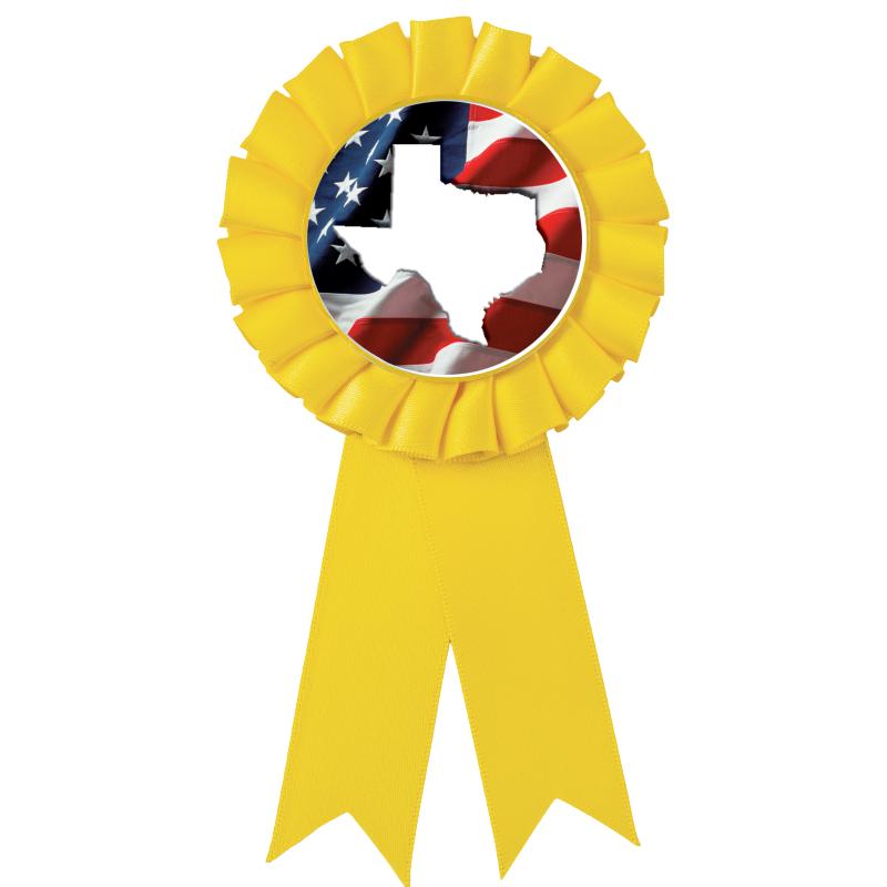 YELLOW MYLAR ROSETTES