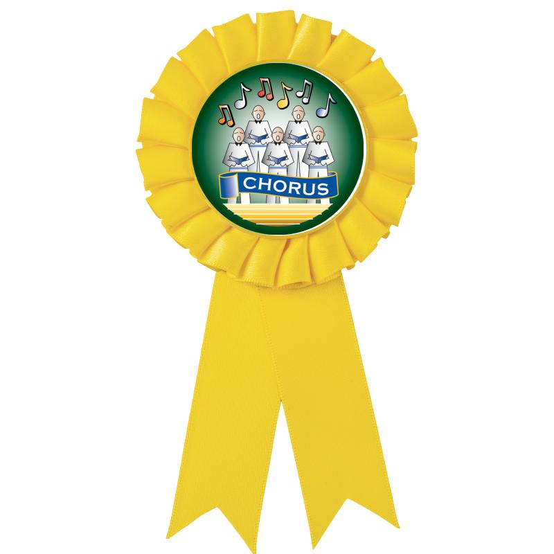 YELLOW MYLAR ROSETTES