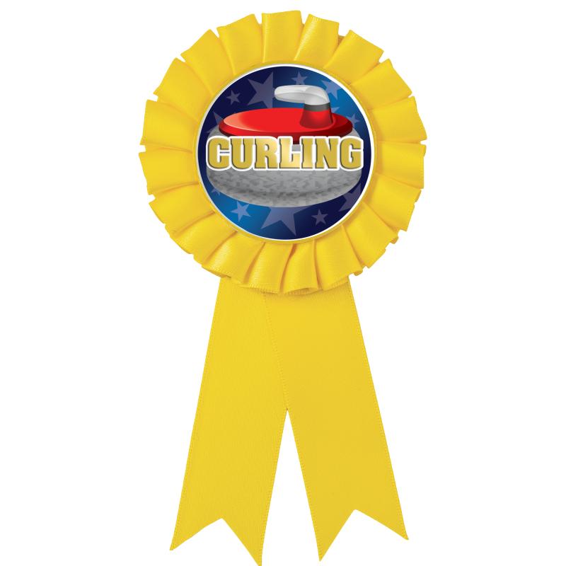 YELLOW MYLAR ROSETTES