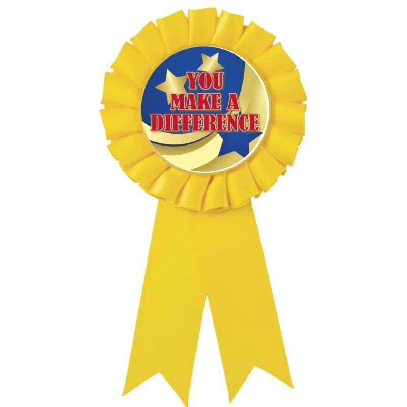 YELLOW MYLAR ROSETTES