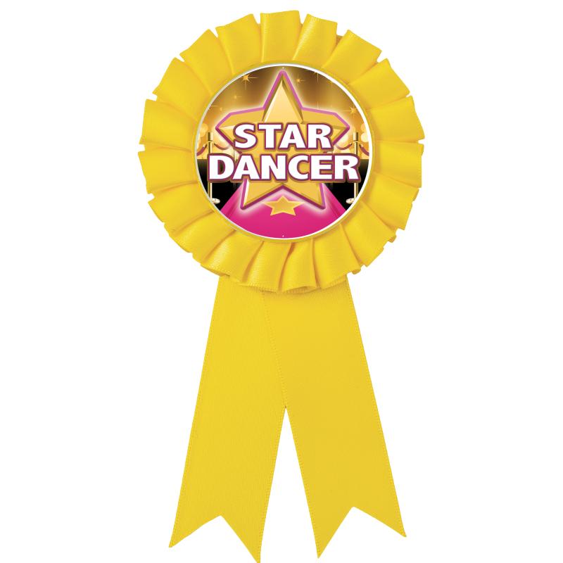 YELLOW MYLAR ROSETTES