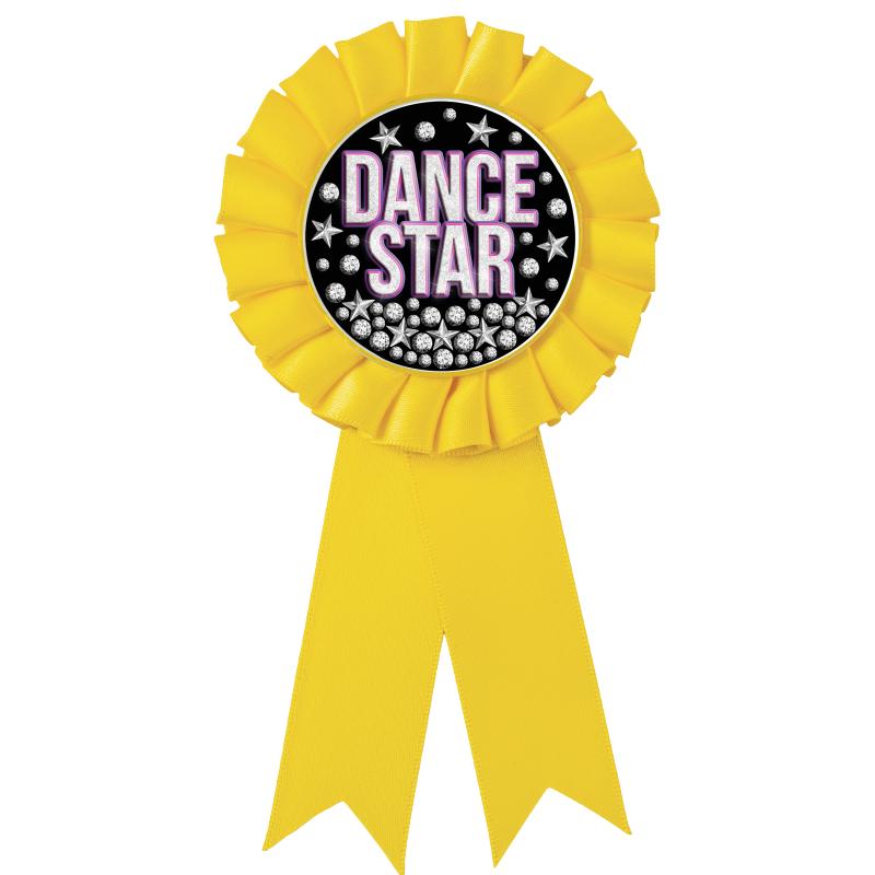 YELLOW MYLAR ROSETTES