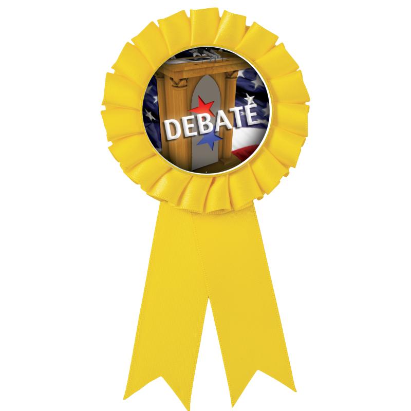 YELLOW MYLAR ROSETTES