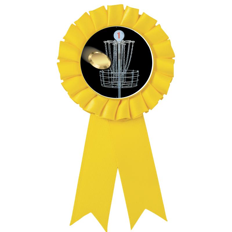 YELLOW MYLAR ROSETTES