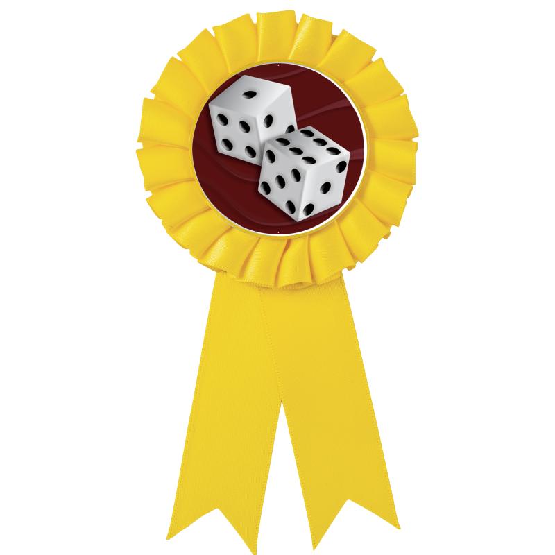 YELLOW MYLAR ROSETTES