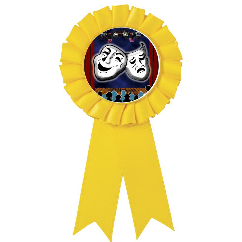 YELLOW MYLAR ROSETTES