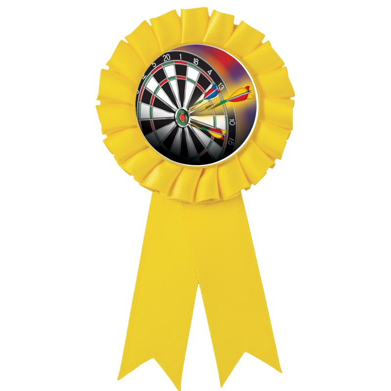 YELLOW MYLAR ROSETTES