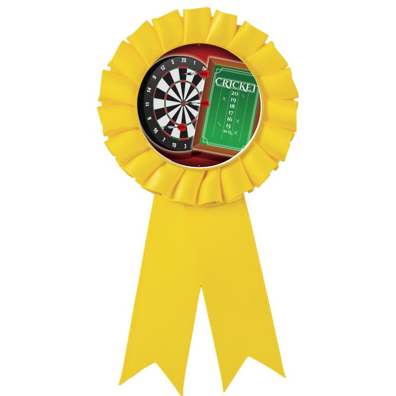 YELLOW MYLAR ROSETTES