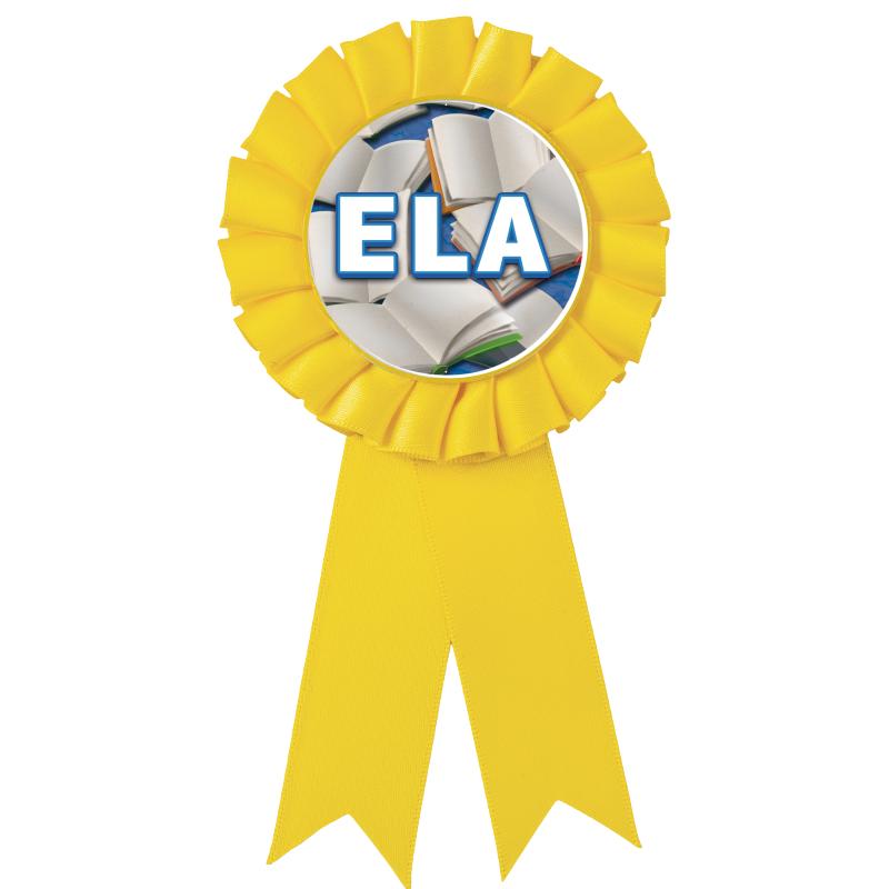YELLOW MYLAR ROSETTES
