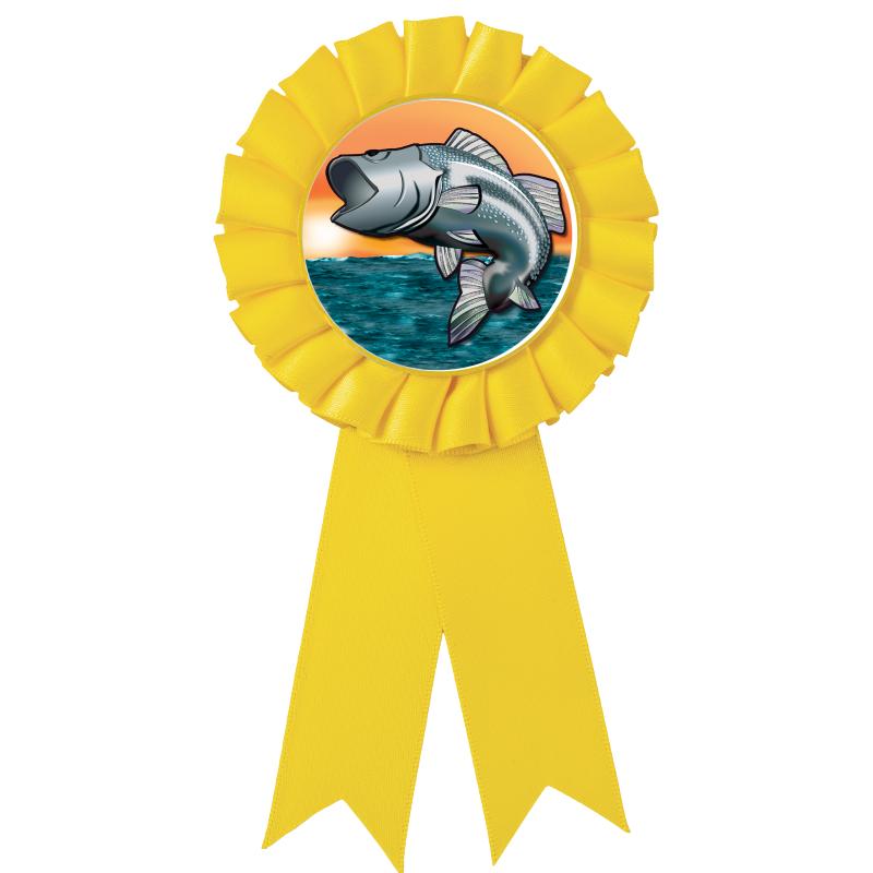 YELLOW MYLAR ROSETTES