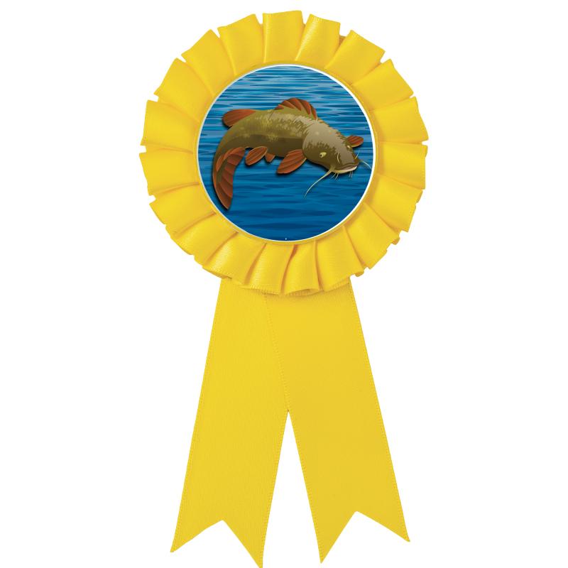 YELLOW MYLAR ROSETTES