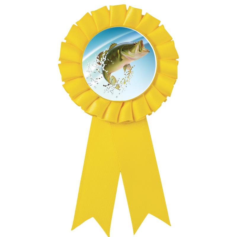 YELLOW MYLAR ROSETTES