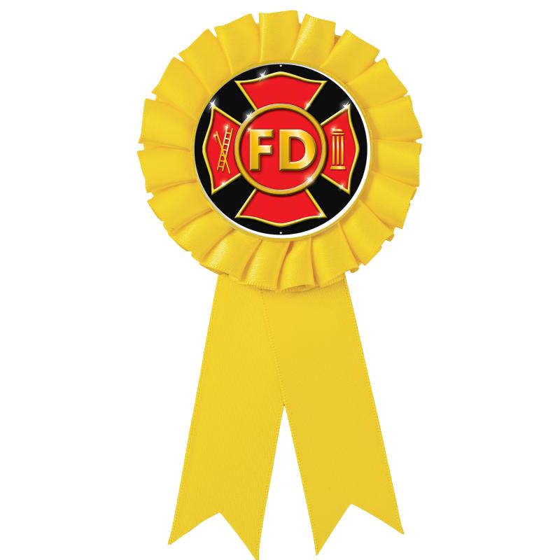 YELLOW MYLAR ROSETTES