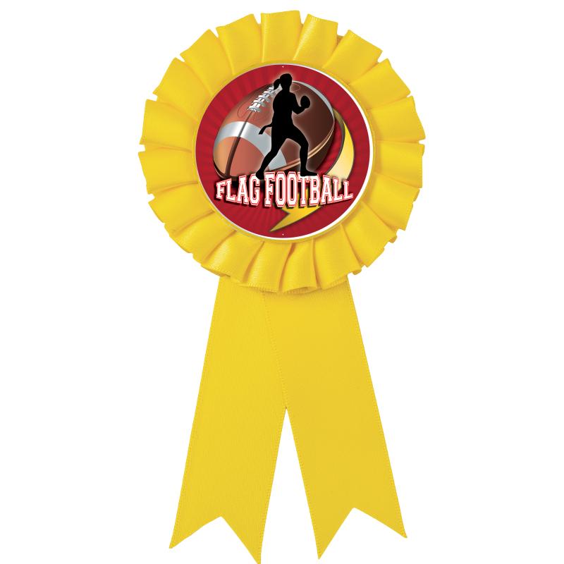 YELLOW MYLAR ROSETTES