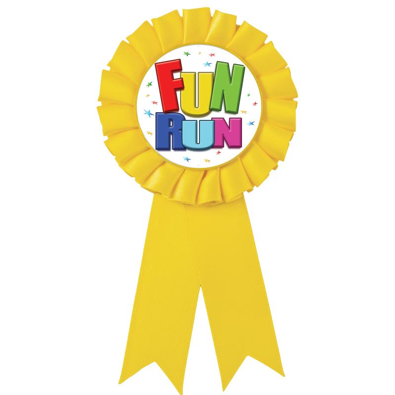 YELLOW MYLAR ROSETTES