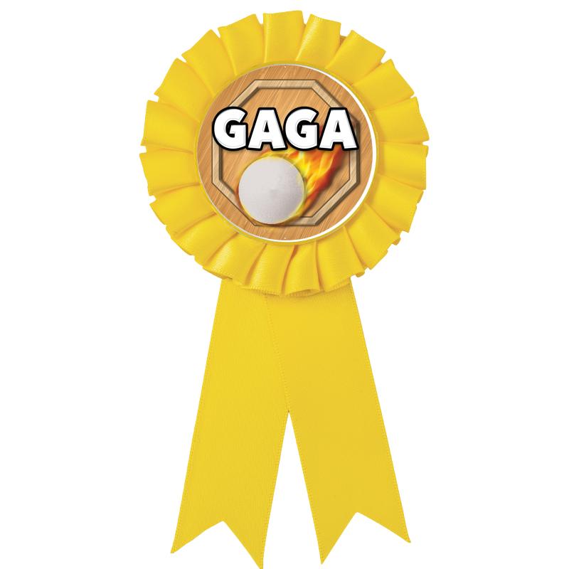 YELLOW MYLAR ROSETTES