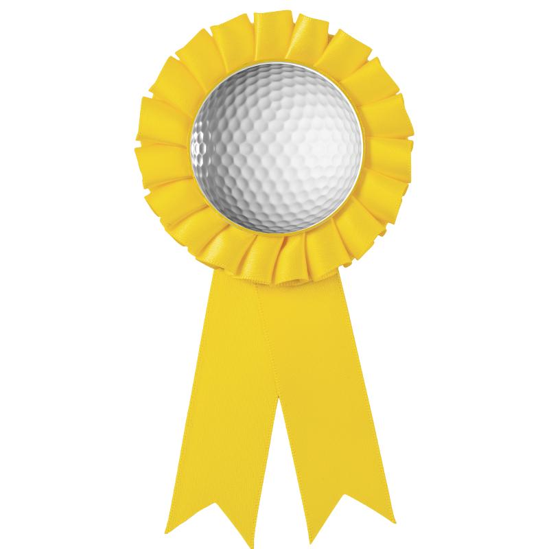 YELLOW MYLAR ROSETTES