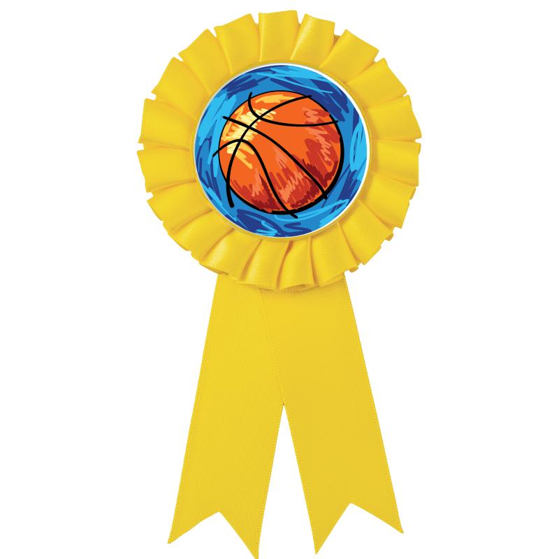 YELLOW MYLAR ROSETTES