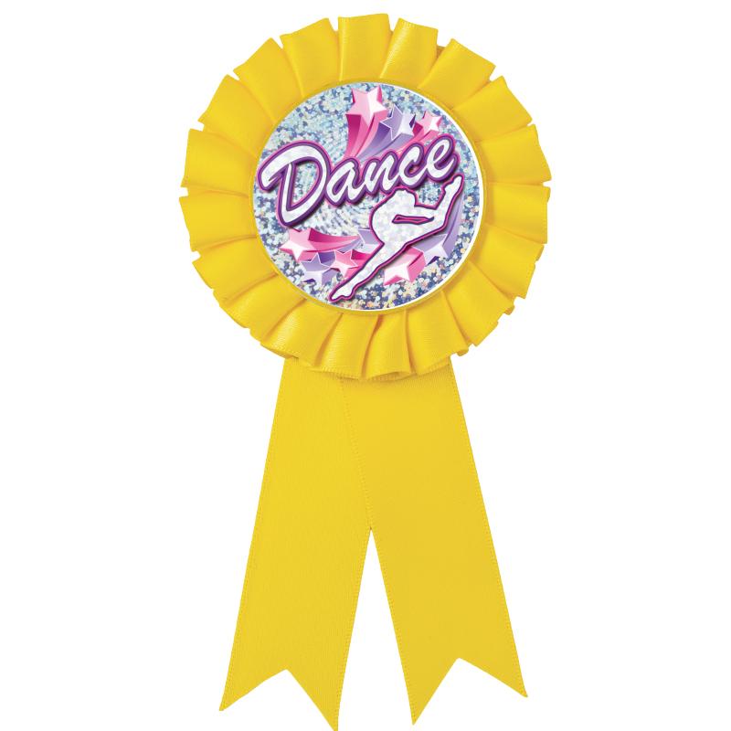 YELLOW MYLAR ROSETTES