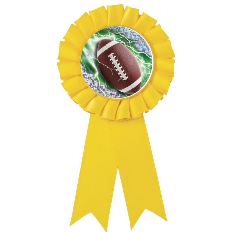 YELLOW MYLAR ROSETTES