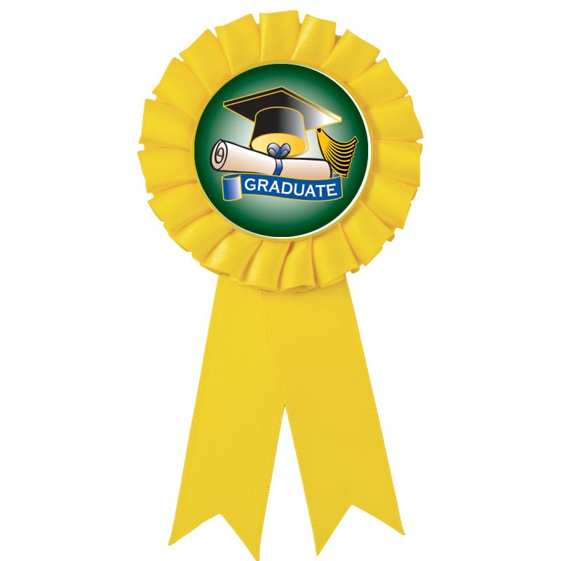 YELLOW MYLAR ROSETTES