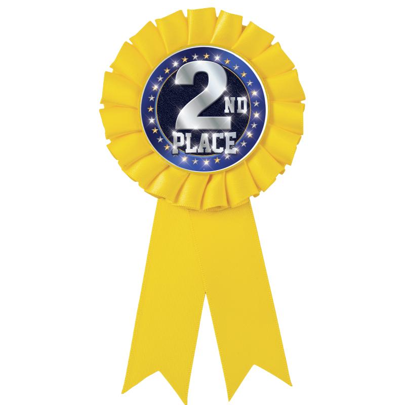 YELLOW MYLAR ROSETTES