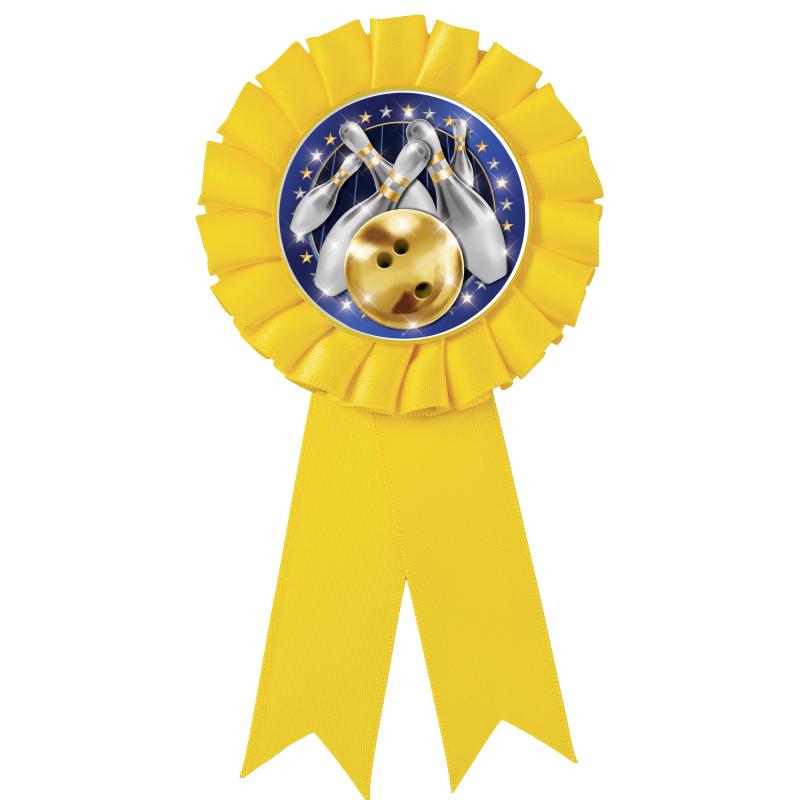 YELLOW MYLAR ROSETTES
