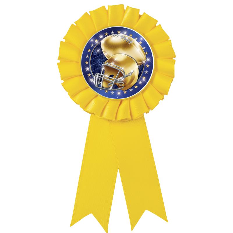 YELLOW MYLAR ROSETTES