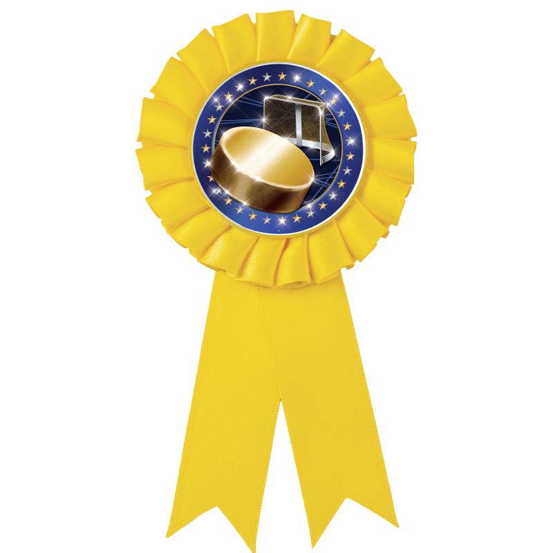 YELLOW MYLAR ROSETTES