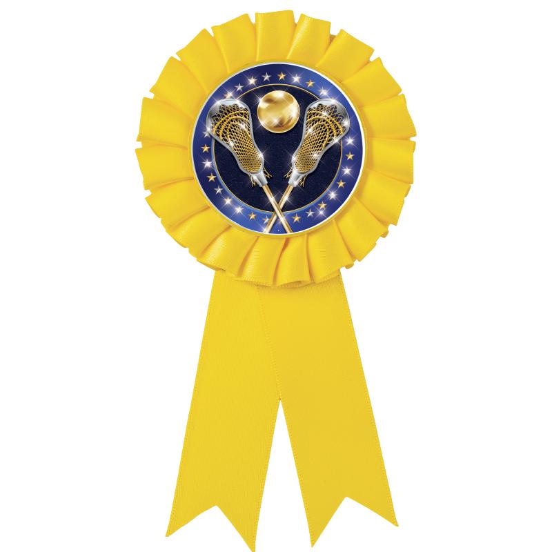 YELLOW MYLAR ROSETTES