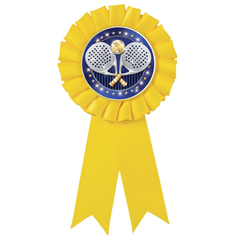 YELLOW MYLAR ROSETTES