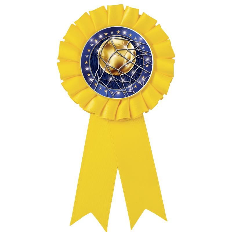YELLOW MYLAR ROSETTES