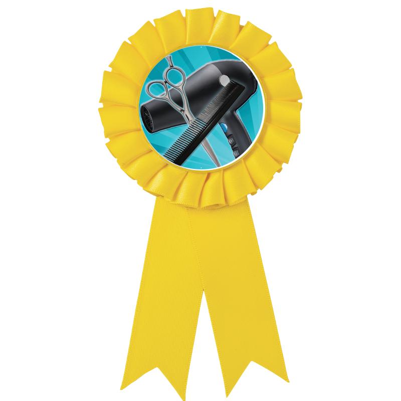 YELLOW MYLAR ROSETTES