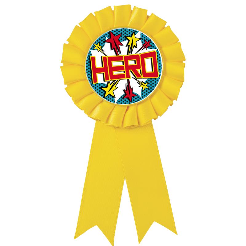 YELLOW MYLAR ROSETTES